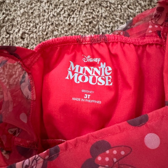 Red Minnie Mouse Disney Dress Sz 3T - Picture 3 of 10